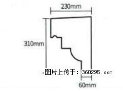 产品分解图型 - 檐口线，型号：SX311-YK-3，规格：230x310mm(3) - 临沧三象EPS建材 lincang.sx311.cc